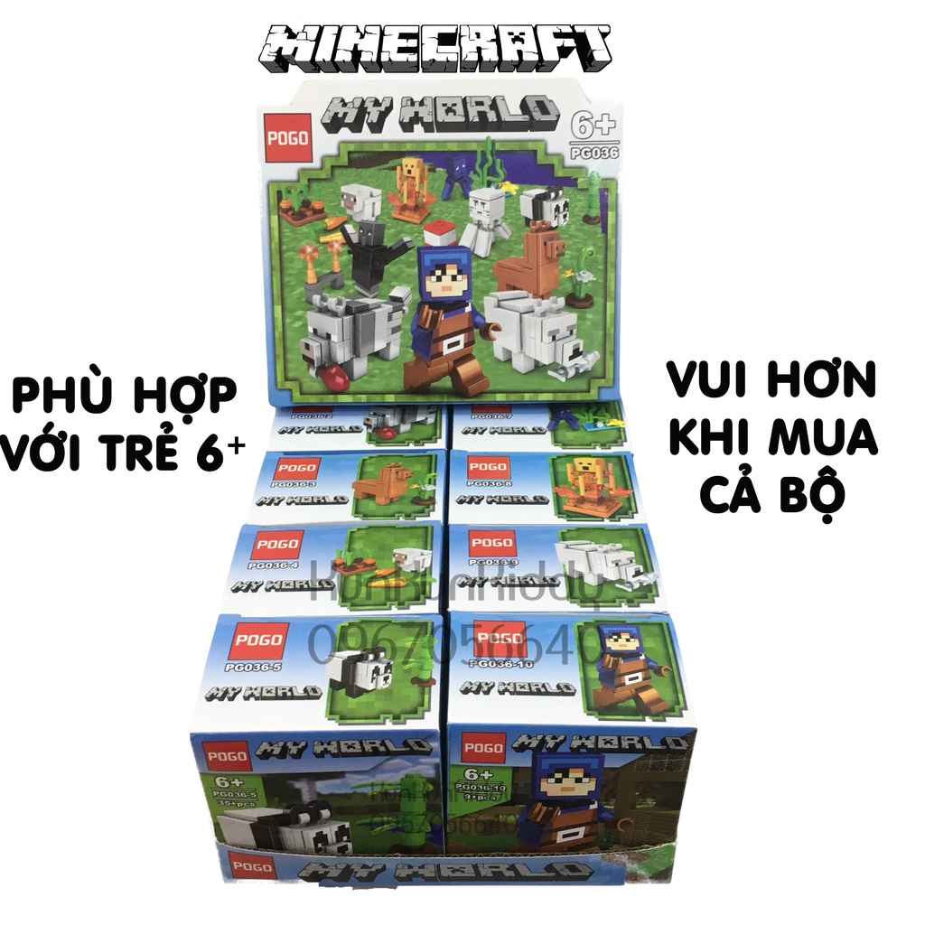 Đồ chơi mô hình lắp ráp Minecraft mini cho trẻ em