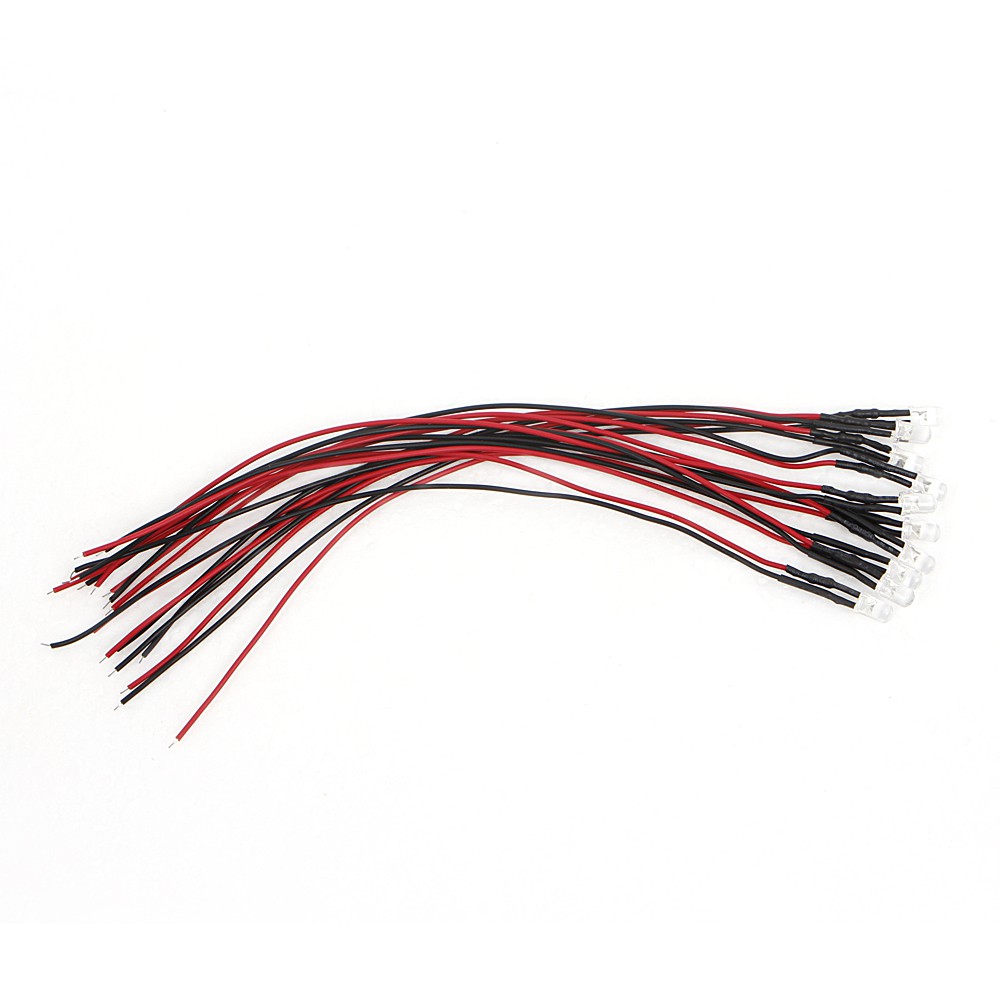 DC Set 10 Điốt Đèn Led 12v 18cm 5mm