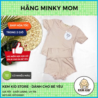 [Vải Cao Cấp] Bộ Minky Mom Thun Len Gân Chip, vải thun lạnh siêu mát, mềm mịn thấm hút mồ hôi cho bé