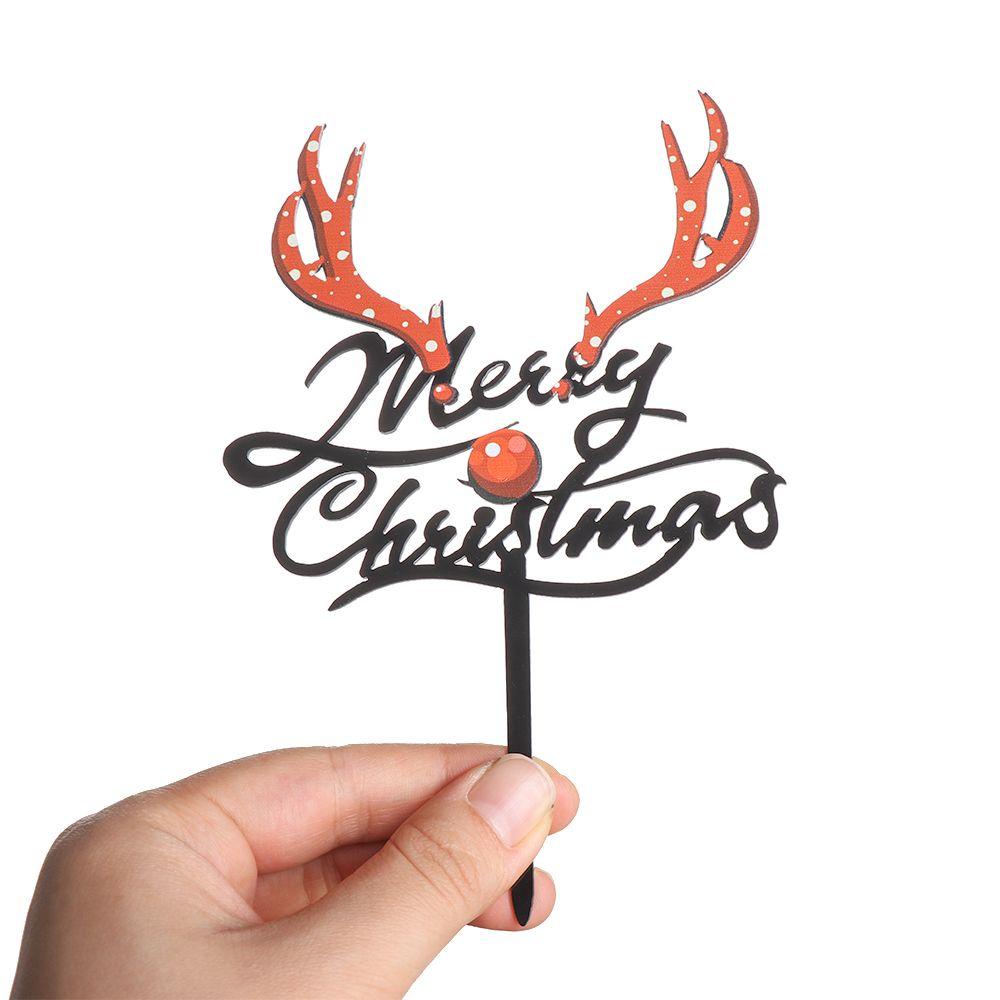 YNATURAL Topper Trang Trí Bánh Kem Hình Ông Già Nô En Có Đính Kim Tuyến Theo Phong Cách Giáng Sinh Mới