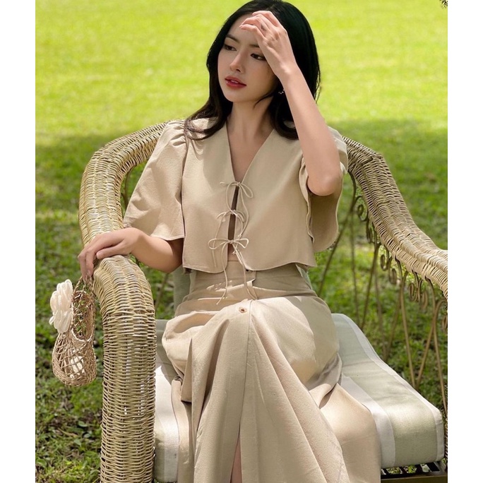 TOURNESOL SET | SET ÁO CROPTOP KÈM CHÂN VÁY MAXI NỮ TÍNH