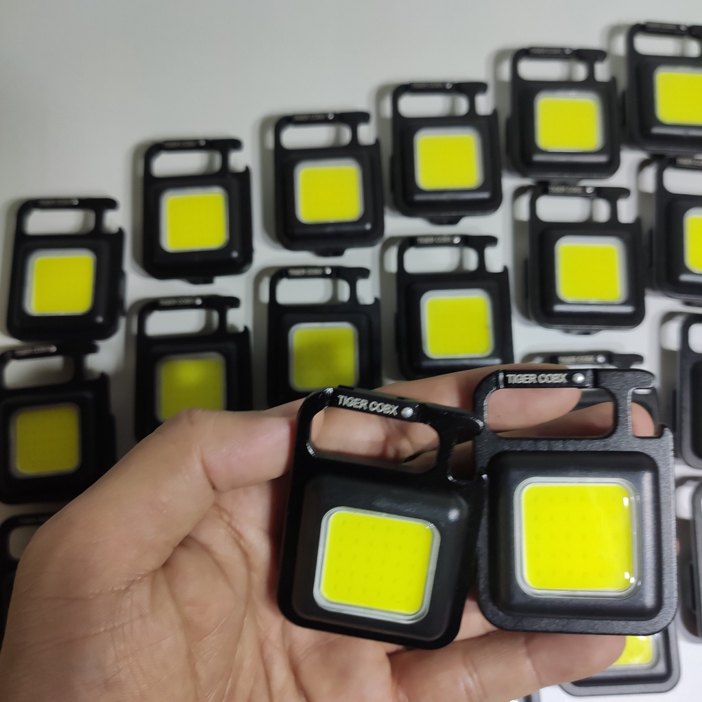 Đèn Pin Mini Led TIGER COBX Đa Năng Siêu Sáng Tiện Lợi, Có Móc Khóa Có Thể Sạc Lại