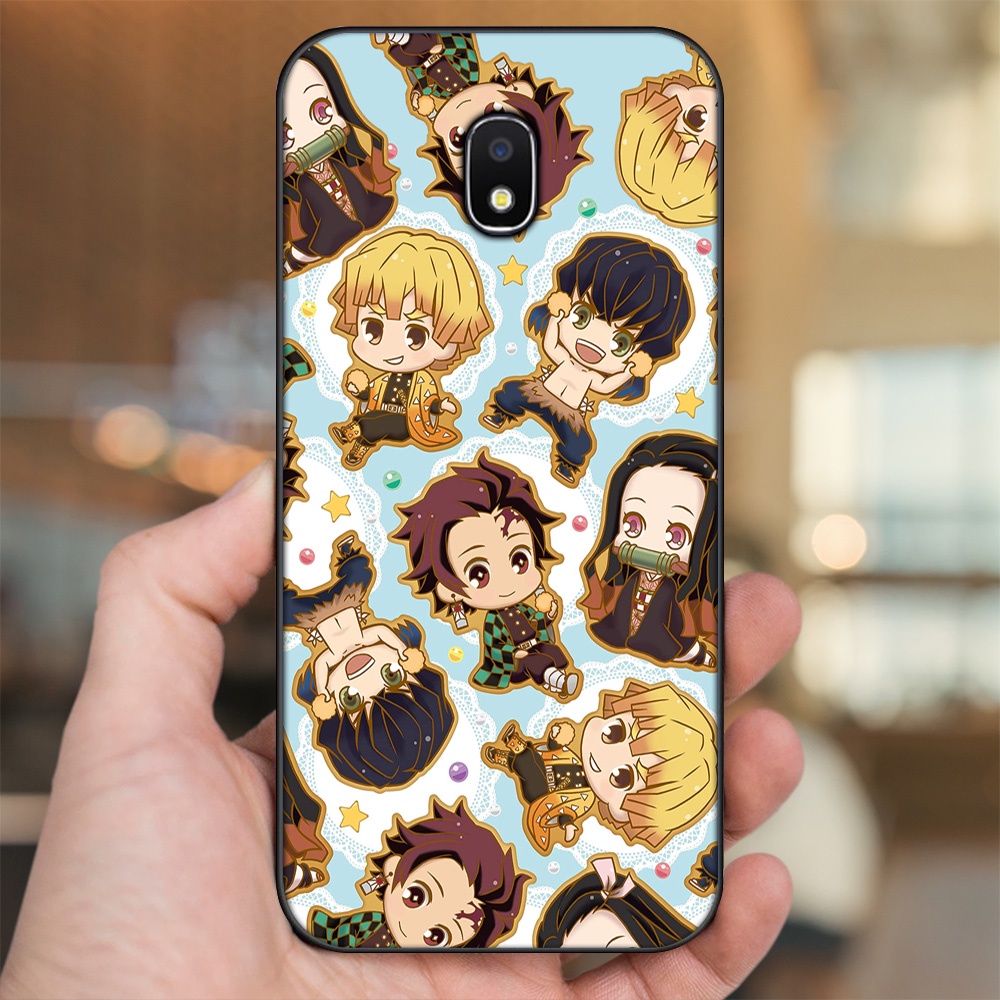 Ốp lưng Samsung J3 Pro, J5 2017, J5 Pro, J7 Pro viền đen in hình Zenitsu Kimetsu no Yaiba