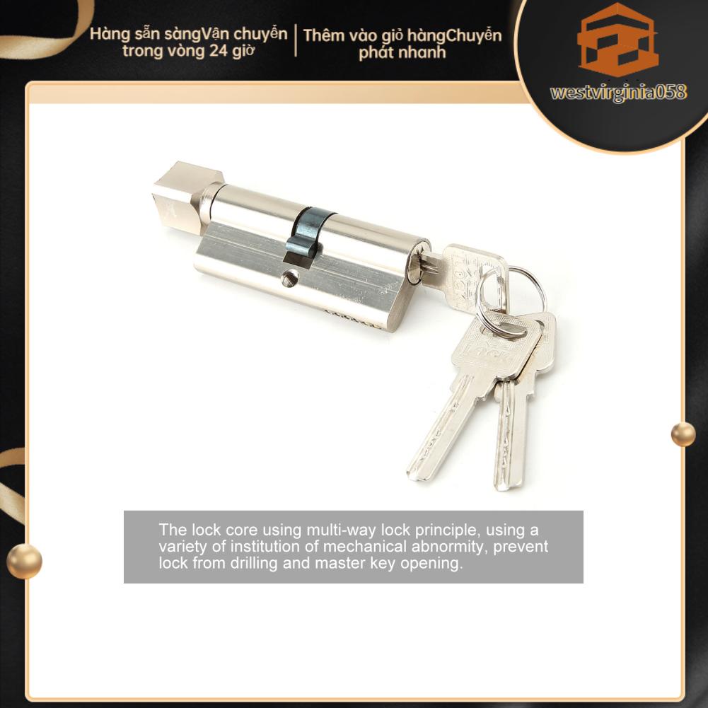 Westvirginia058 70mm Aluminium Alloy Security Home Door Lock Cylinder with 3 Keys