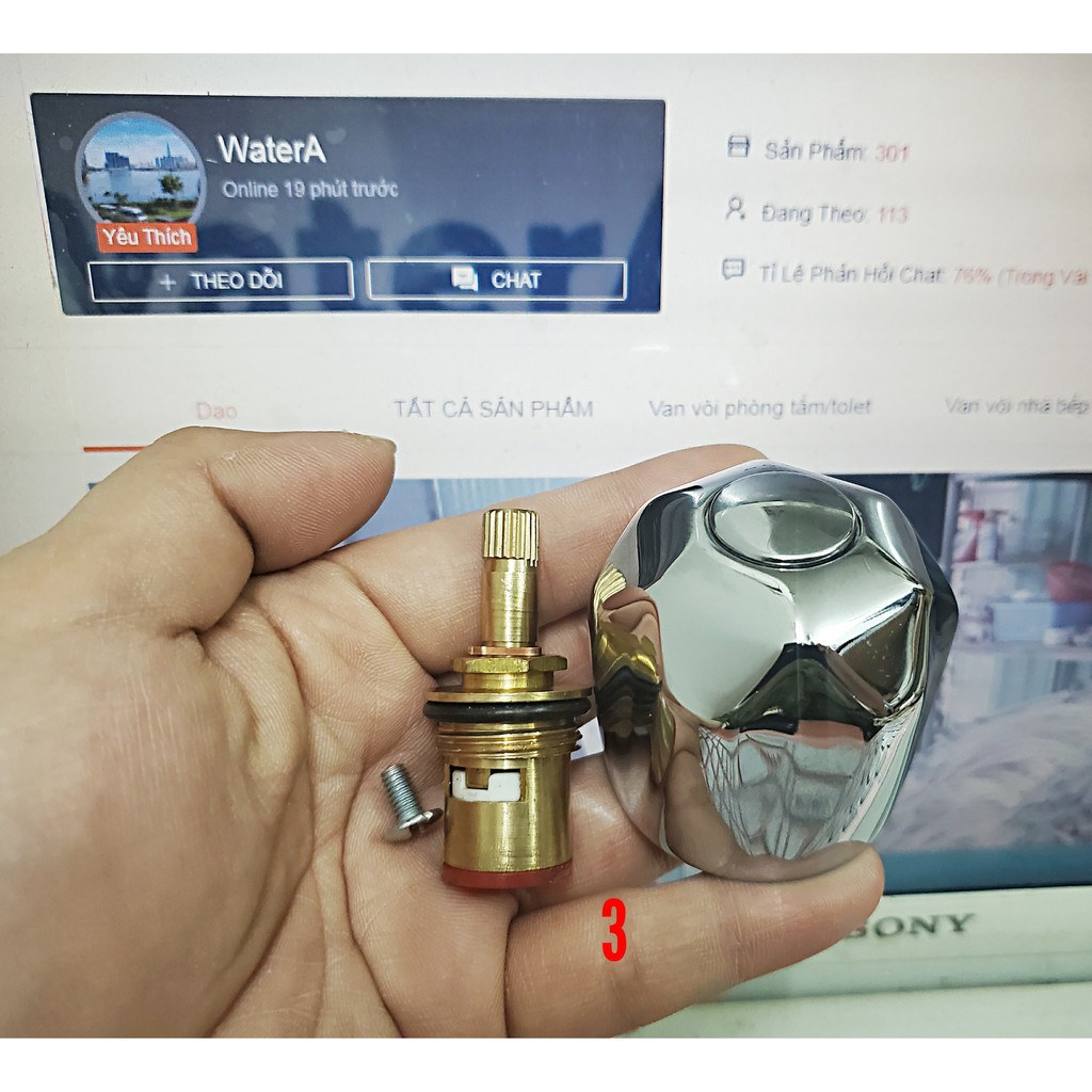 Tay Vặn Vòi Nước (núm vặn củ sen tắm, vòi hồ, vòi rửa chén bát )