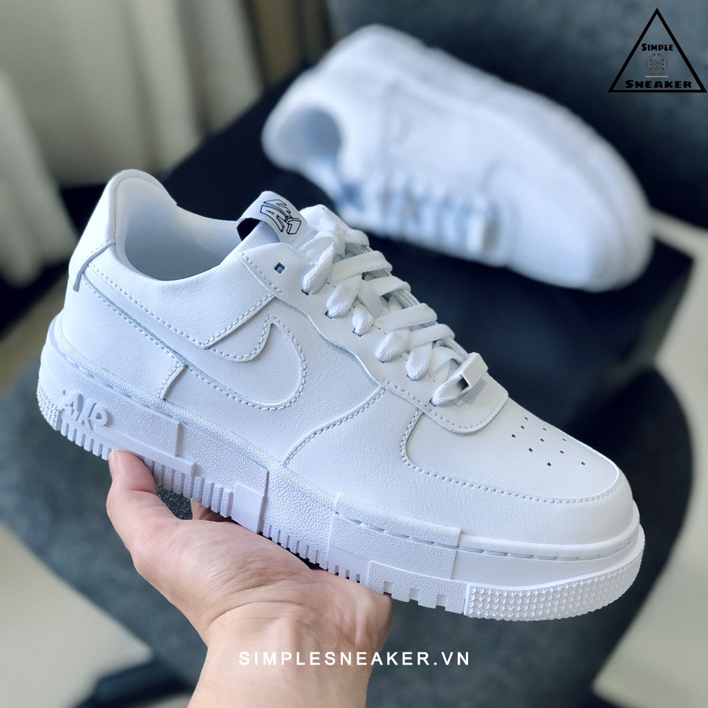 Giày Nike Air Force 1 Pixel 🔴FREESHIP🔴 Giày Nike Auth - Nike AF1 Pixel All White Chính Hãng