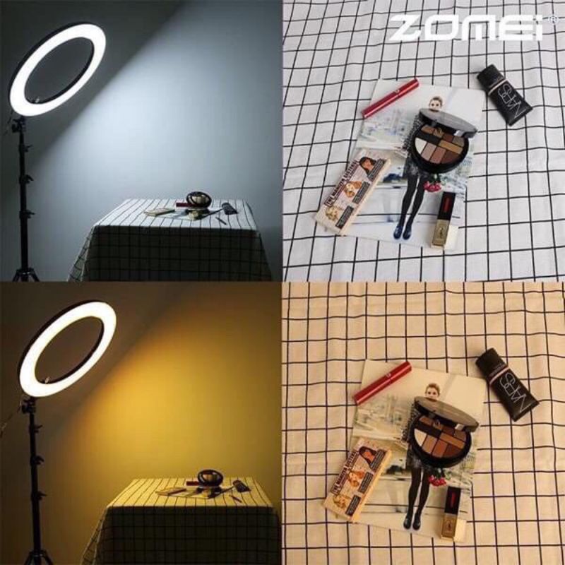 đèn livestream-quay tiktok-chụp ảnh-có 3 size 26cm-30cm-36cm( có 3 kẹp điện thoại)-kèm chân dài 2m1