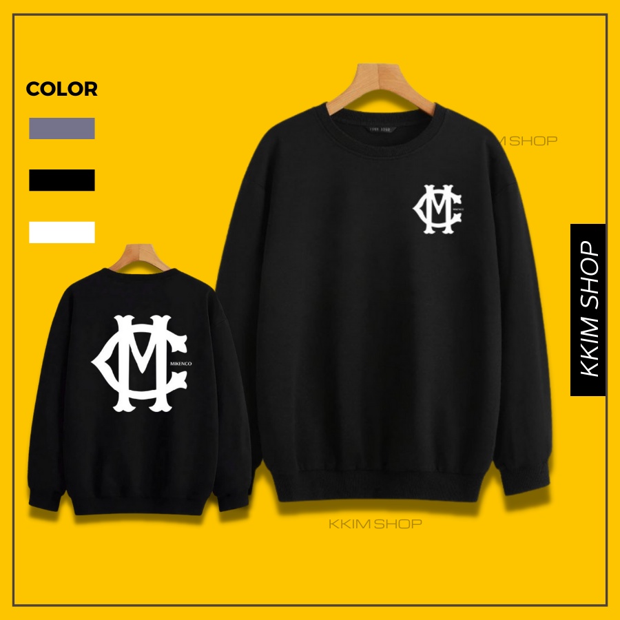 Áo Nỉ SWEATER MIKENCO Logo, Áo Nỉ Dài Tay Form Rộng Oversize Unisex Nam Nữ, Chất Nỉ dày dặn cao cấp. KKim Shop