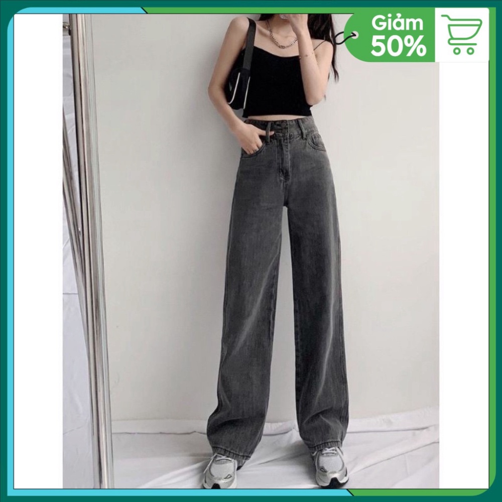 Quần jean nam nữ baggy ống suông rộng ,quần bò nam nữ dáng đứng vải jeans cao cấp