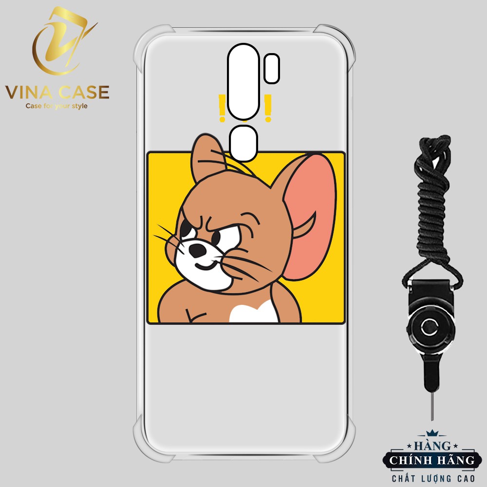 Ốp lưng OPPO A9 2020 Tom And Jerry chống sốc trong(sản phẩm có 8 mẫu)-Tặng kèm dây đeo điện thoại