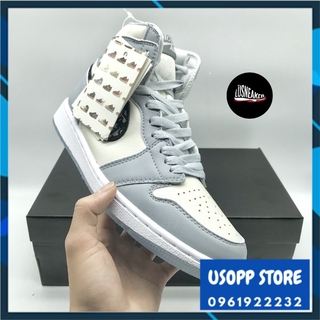 Giày jordan cổ cao xám 💥full box bill💥 giầy thể thao nam nữ, giày sneaker nữ