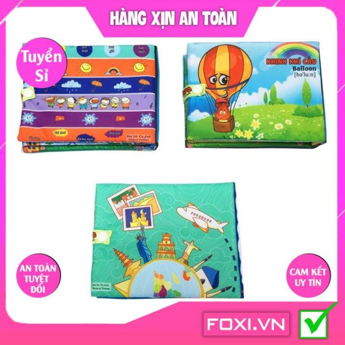 ComBo 3 Sách Vải Giáo dục mầm non-Chủ đề Giao thông-Thời tiết-Vòng quanh thế giới-nên mua-Có tiếng kêu sột soạt vui tai