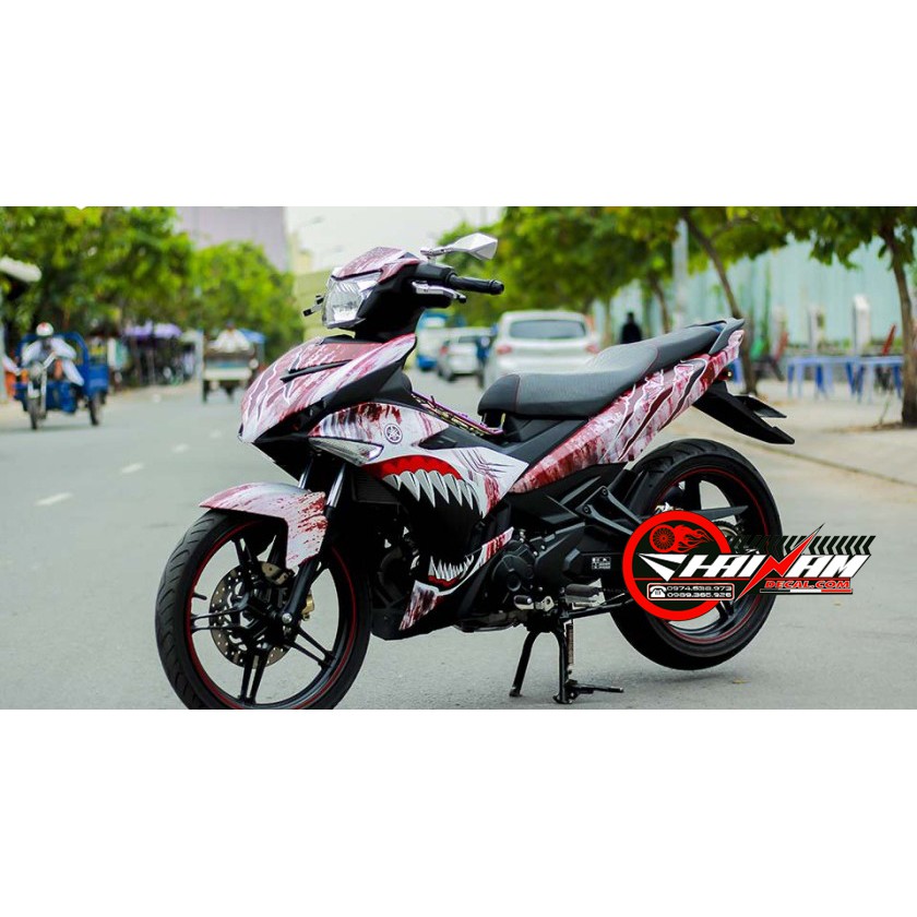 Tem nhám cá mập sắt gỉ cho Exciter 150cc