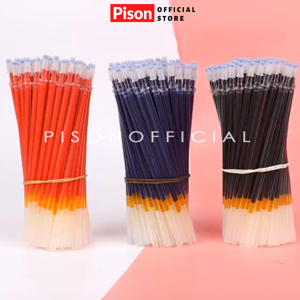 Set 50 Ruột bút mực gel Pison đen đỏ xanh – nhắn tin chọn màu – PVN1673 - 1 bộ