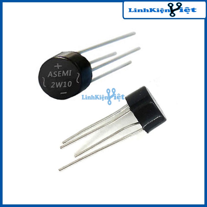 Diode cầu 2A 2W10 tròn chỉnh lưu dòng điện xoay chiều thành dòng một chiều