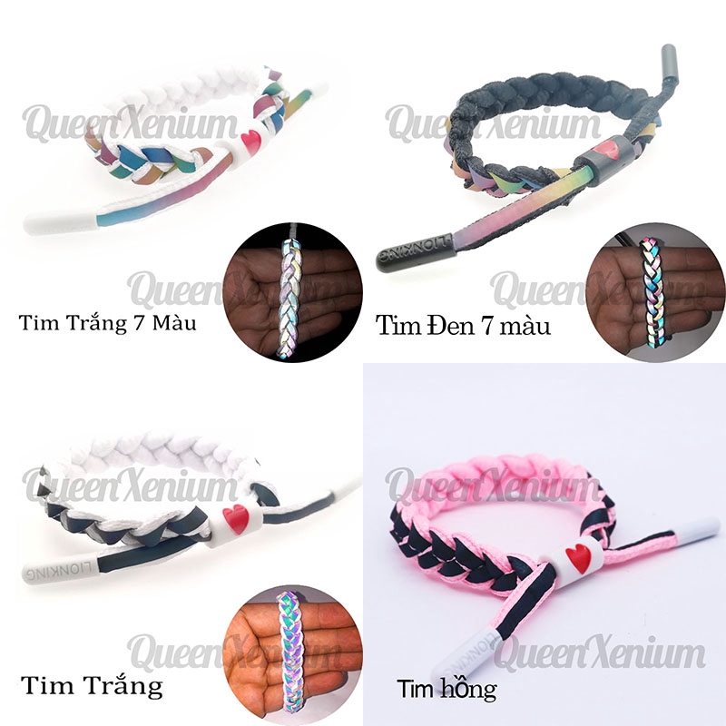 Vòng Tay Phản Quang Thiết Kế Bện Dây Cá Tính Cho Cặp Đôi