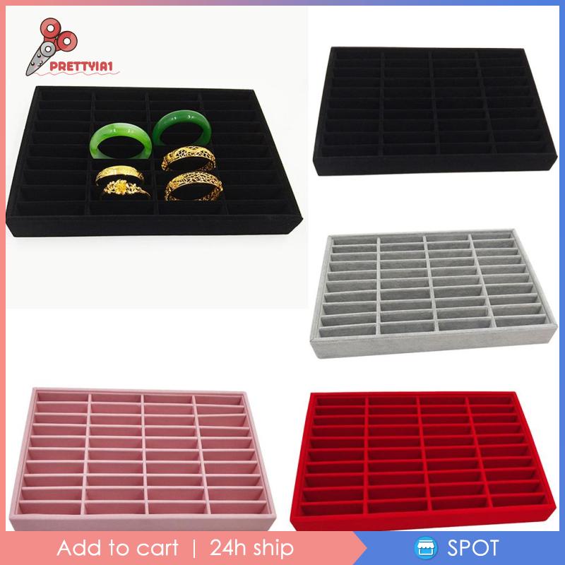 [Prettyia1] Khay 40 Ngăn Đựng Vòng Tay Màu Xám Cho Nam Và Nữ