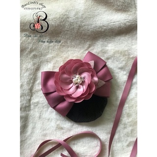 Cặp công sở kèm búi lưới gắn hoa satin MS: CT027