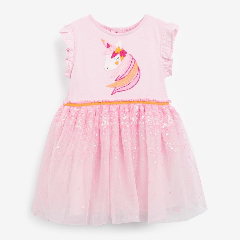 Đầm Pony hồng kim sa cho bé gái