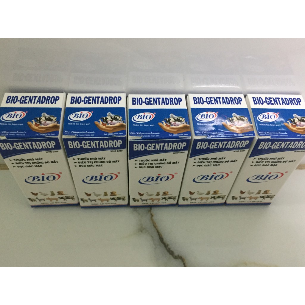 Nhỏ mắt BIO- GENTADROP 10ml. Chó- mèo bị chứng mắt đỏ, đục giác mạc
