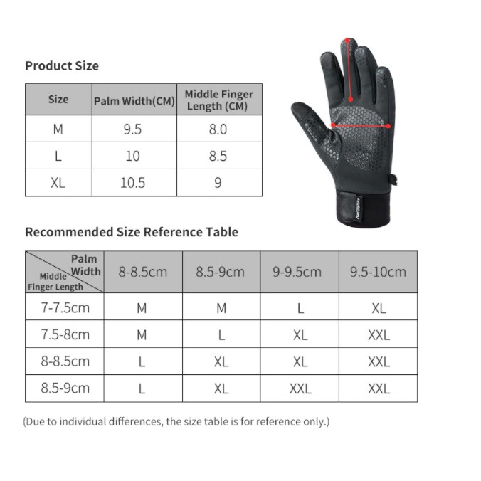 Găng tay chống nước có cảm ứng NatureHike NH19S005-T