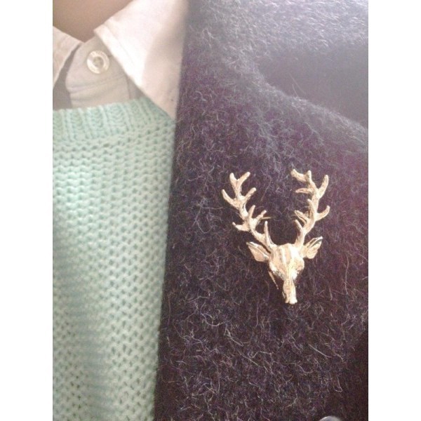 Ghim cài áo hình nai kiểu dáng cá tính thời trang