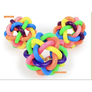 Đồ chơi bóng lục lạc 7 màu TAOTAOPET có chuông cho chó mèo Meogog