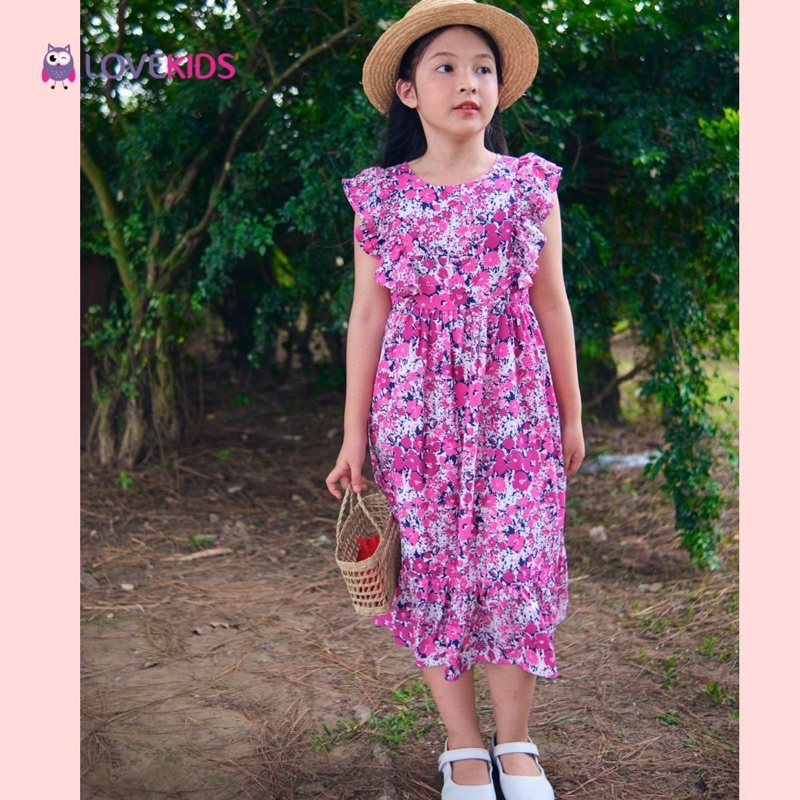 Đầm hoa tay bèo bé gái - Lovekids