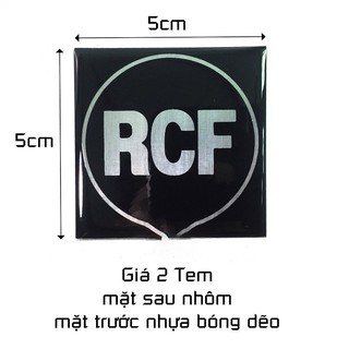 Tem dán thùng loa RCF vuông màu đen