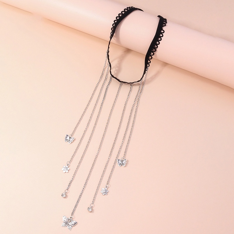 Chuỗi Vòng Đeo Chân Thiết Kế Tua Rua Phối Mặt Hình Bướm Thời Trang Cho Nữ