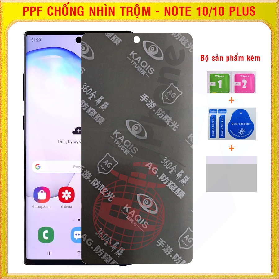 Dán dẻo PPF chống nhìn trộm cho Samsung Note 10/ Note 10 Plus (Note 10+)