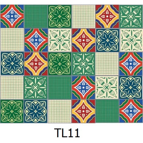 Set Decal gạch bông TL11