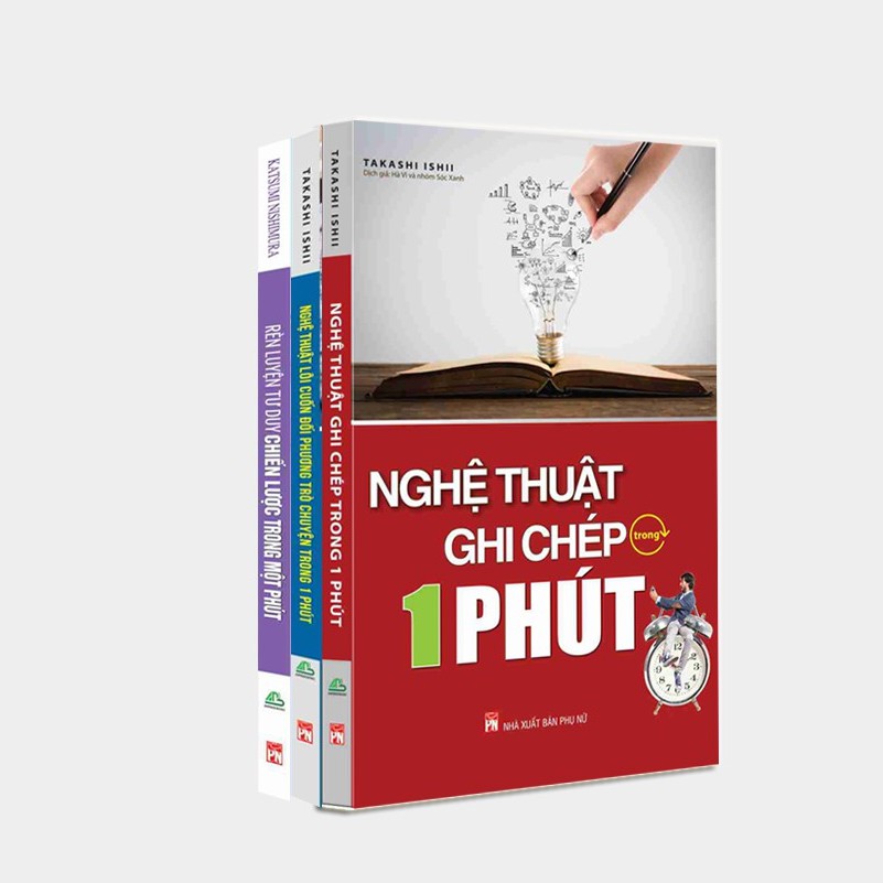 Sách Bộ 3 Cuốn Luyện não trong 1 Phút: Nghệ Thuật Ghi Chép, Rèn Luyện Tư Duy Chiến Lược và Lôi Cuốn Đối Phương