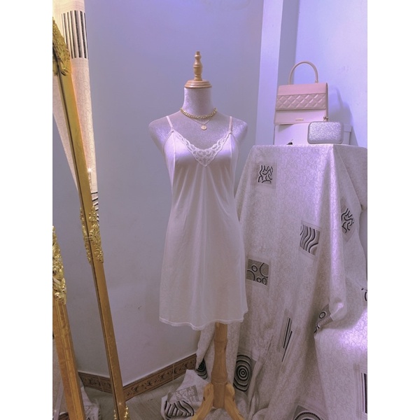 váy 2 dây ngủ thun lụa Nhật