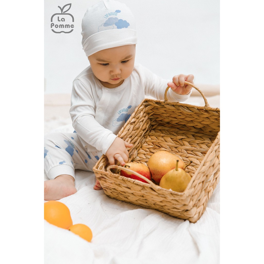 SL125 Bộ dài tay La Pomme cúc giữa Đám mây sơ sinh