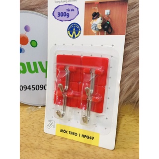 Móc dán treo inox, vỉ 4 cái-hpg47