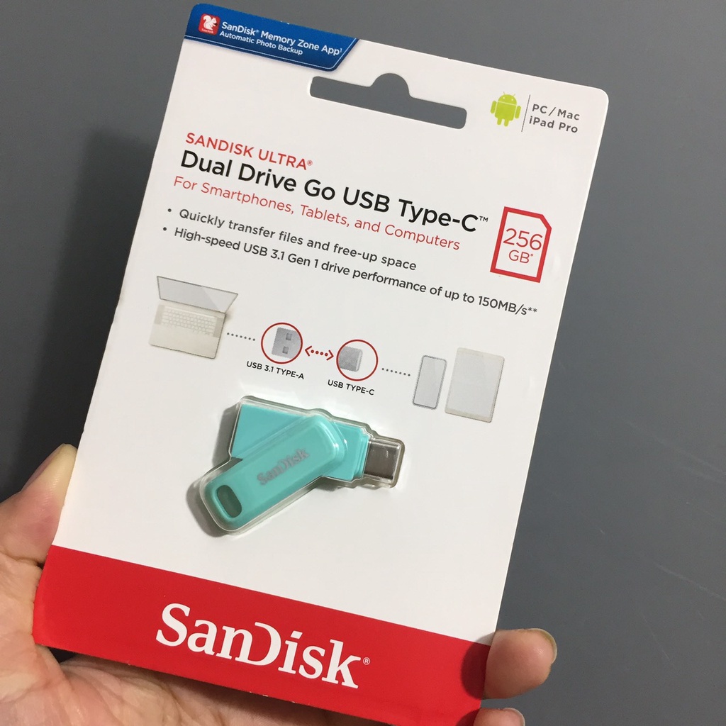 [ 64G/ 128GB/ 256GB] USB thương hiệu SanDisk  2 cổng giao tiếp U+C SDDDC3