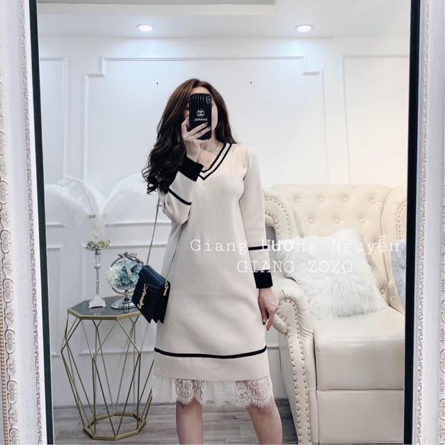 Váy len bầu thời trang