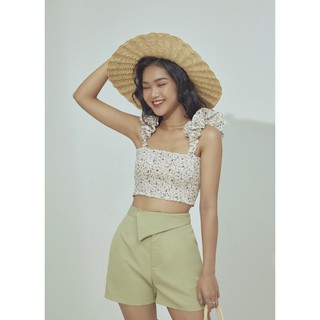[Mã LT50 giảm 50k đơn 250k] Áo nhún thân hoạ tiết hoa Goût De Jun MOGANI TOP