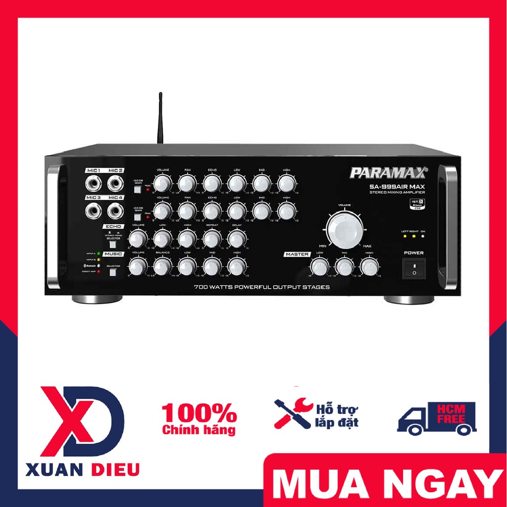 Ampli PARAMAX SA-999 AIR MAX LIMITED  - Miễn phí vận chuyển HCM, giao hàng trong ngày