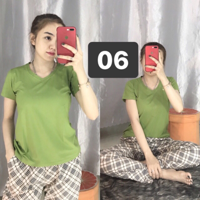 Đồ bộ áo thun thái quần kaki co giãn | BigBuy360 - bigbuy360.vn