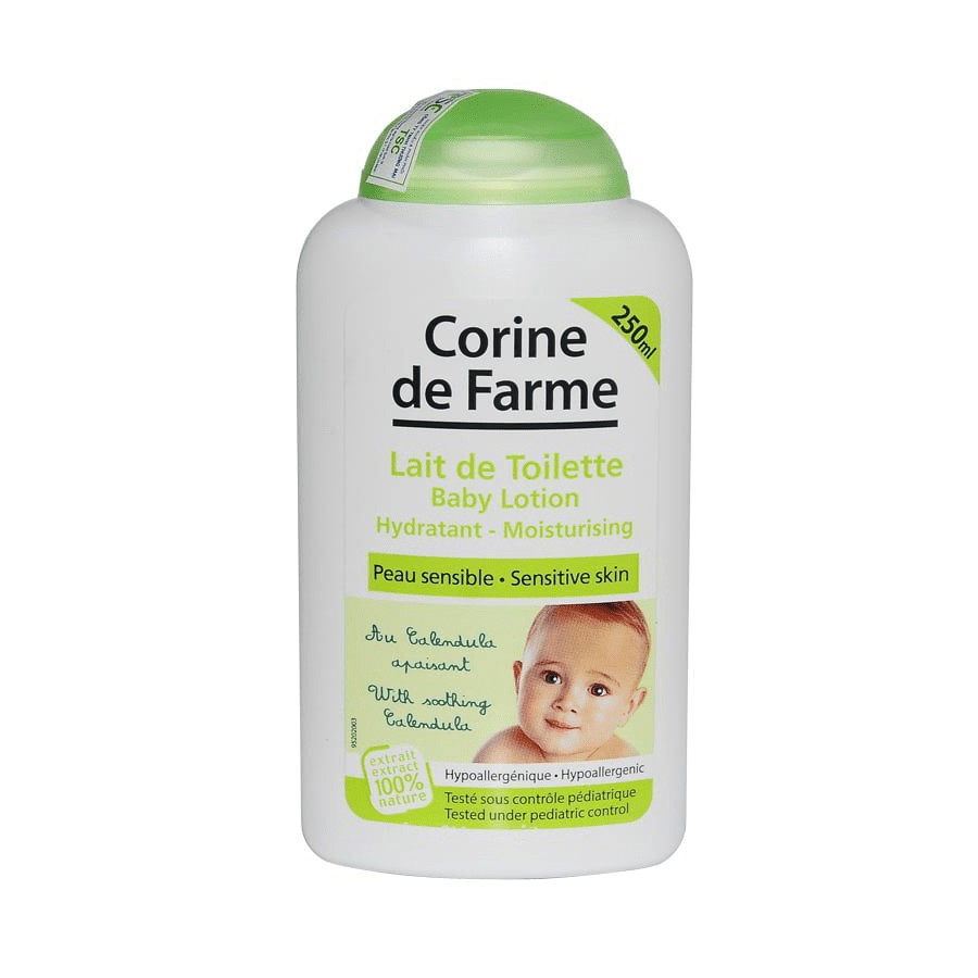 Lotion dưỡng ẩm và làm mềm da dành cho bé Corine De Farme Baby Lotion