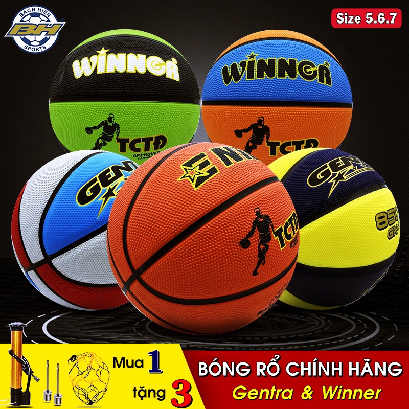 Banh Bóng Rổ Da Chính Hãng Số 5 6 7, Quả Bóng Rổ Cao Su Giá Rẻ Đủ Size Trẻ Em Người Lớn Thi Đấu Sân Outdoor & Indoor