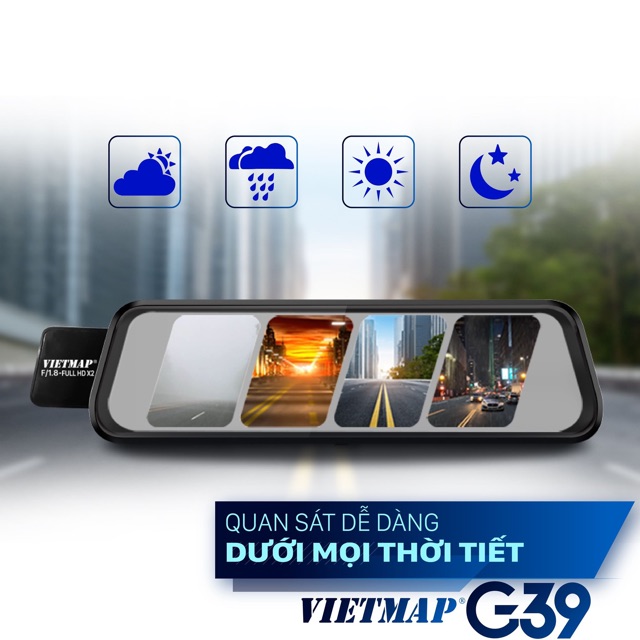 Vietmap G39- Camera hành trình Cảnh báo giao thông full gương | Đại Việt auto | BigBuy360 - bigbuy360.vn