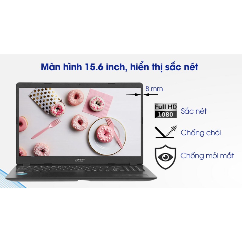 Laptop Acer Aspire A315 56 308N i3 1005G1/4GB/256GB/Win10 (NX.HS5SV.00C) | BigBuy360 - bigbuy360.vn