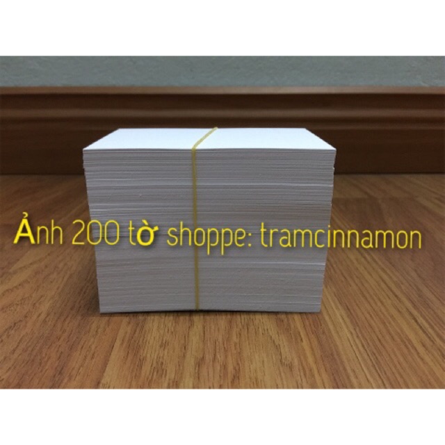 [FREESHIP TỪ 99K] 200 tờ flashcard trắng không đục lỗ