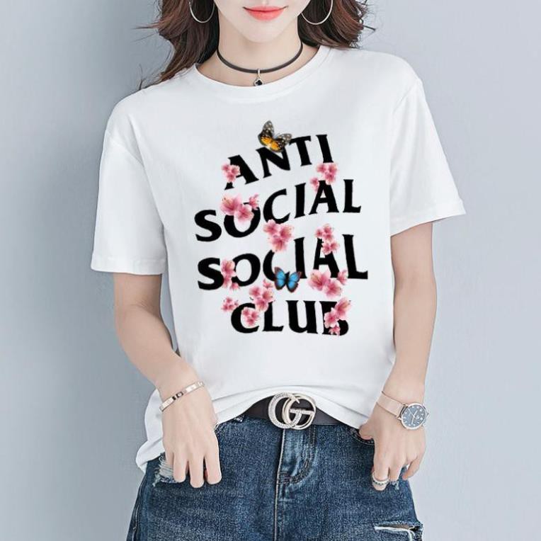 [HOT] Áo thun anti social social club phong cách, vải cotton mịn mát, in công nghệ nhật cao cấp, áo thun nam nữ 2021