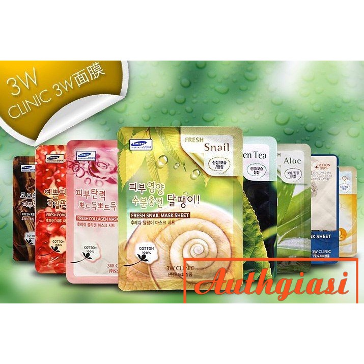 Mặt nạ 3W Clinic Fresh Mask dưỡng da hiệu quả 23ml [Nhiều Vị] | BigBuy360 - bigbuy360.vn
