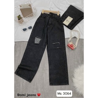 💎baggy jeans ống rộng rách 3 line