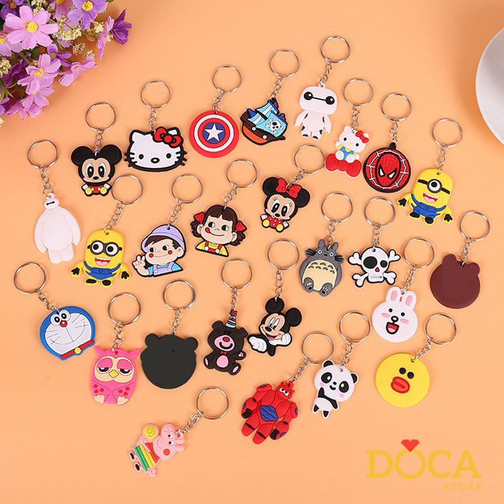 Móc khóa silicon mini nhiều hình cute Lch